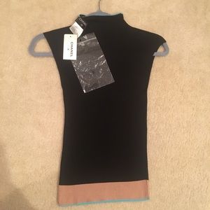 NEW AUTHENTIC CHANEL High Neck Pullover Tank Top